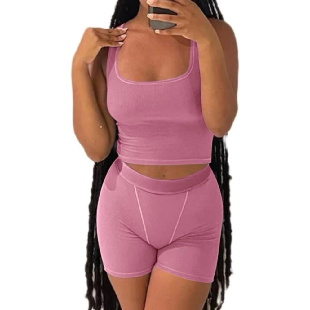 Brand New 🩷 Light Pink Boxer Shorts Matching Set